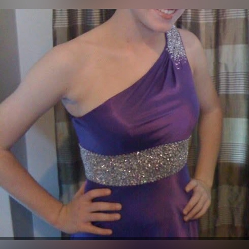 Sean X Press  Size 4 Purple Satin Dress